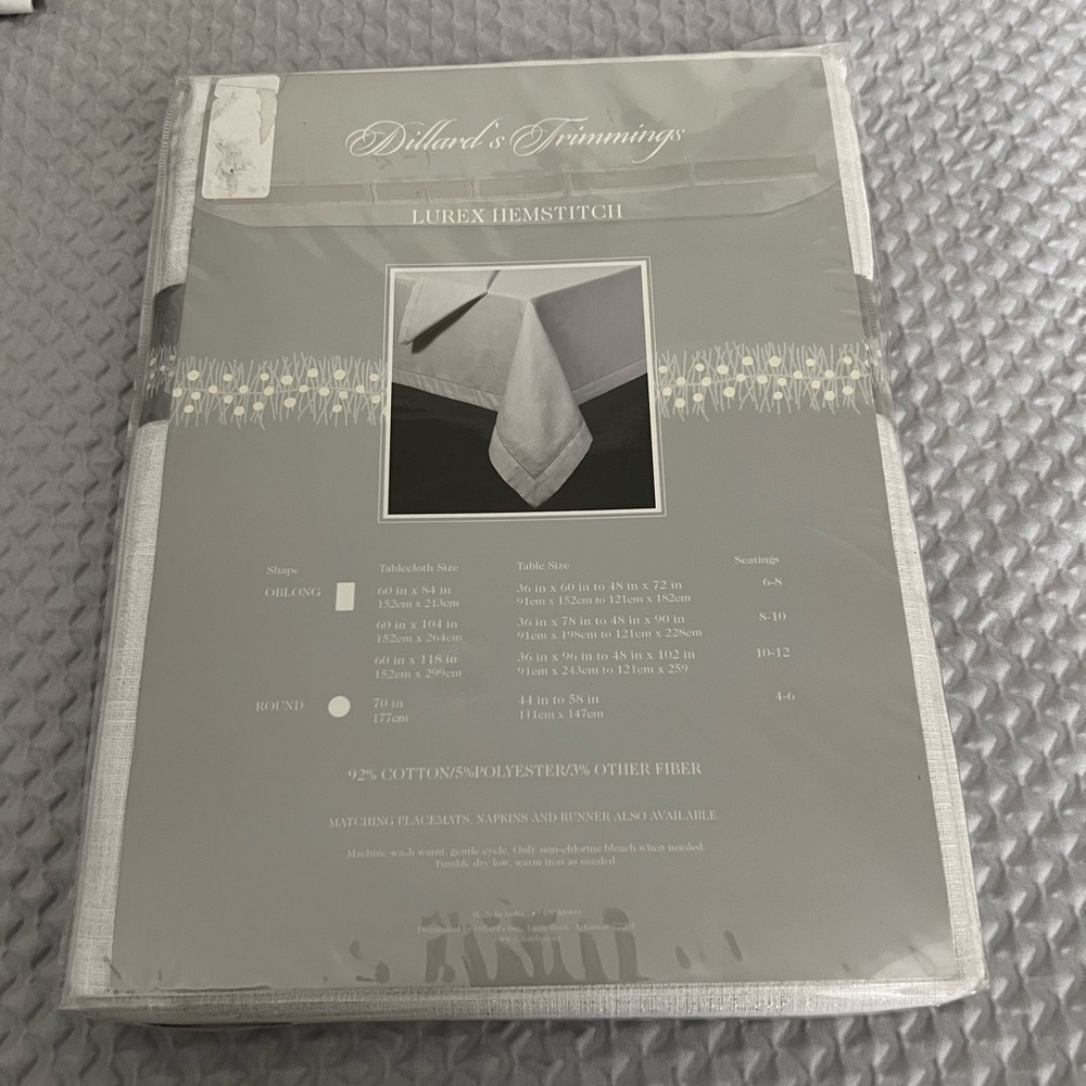 Lurex HemstitchTablecloth